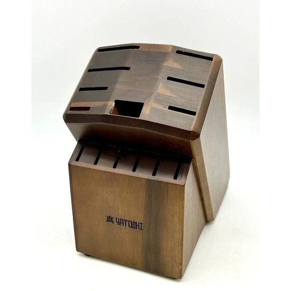 Yatoshi Professional Kitchen Knife Block Only 13 Knife Slots & 1 Scissor Slot - Picture 2 of 10